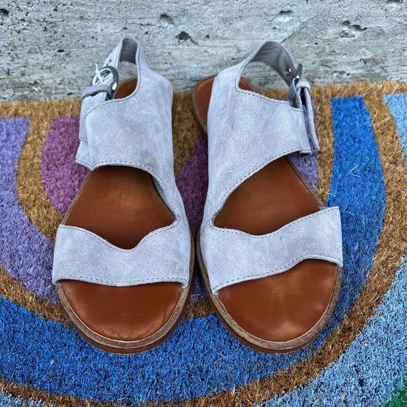 1. State Sandals Size 6.5 Tan Slingback Adjustable Straps Buckle Nordstrom - Picture 2 of 8